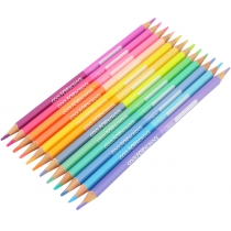 Олівці кольорові двосторонні преміум "PASTEL" тригранні, 24 кольори