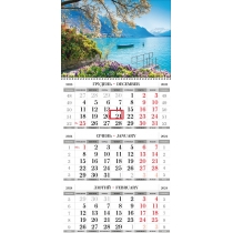 Календар квартальний настінний економ на 1 пружину 2024 (Природа асорті)