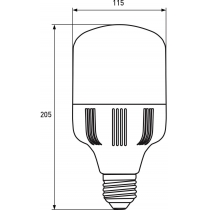 Лампа EUROELECTRIC LED надпотужна Plastic 40W E27 6500K (40)