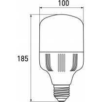 Лампа EUROELECTRIC LED надпотужна Plastic 30W E27 4000K (40)