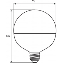 Лампа EUROLAMP LED філамент G95 12W E27 2700K (deco) (50)