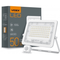 LED прожектор VIDEX F2e 50W 5000K з датчиком руху та освітленості