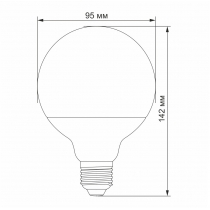 Лампа LED VIDEX  G95e 15W E27 4100K