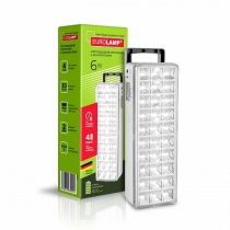 LED світильник аварійний EUROLAMP з акумулятором 30 SMD 6W 6500-7000K (40)