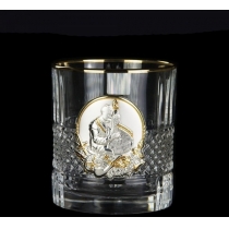 Набір склянок з графіном Boss Crystal «Гербовий з козаками» для віскі, 7 предметів