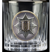 Набір склянок з графіном Boss Crystal "Нацполіція України" для віскі, 5 предметів