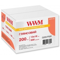 Фотопапір WWM глянсовий 200г/м кв, 13см х 18см, 500арк (G200.P500)