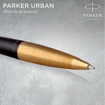 Ручка кулькова Parker Urban Muted Black, позолота