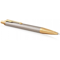 Ручка кулькова Паркер, IM Premium Warm Silver, позолота