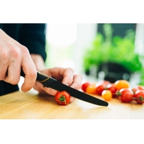 Кухонний ніж для томатів Fiskars Edge, 13.3см, нержавіюча сталь, пластик, чорний