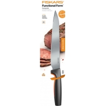 Кухонний ніж для м'яса Fiskars Functional Form, 21см, нержавіюча сталь, пластик, чорний