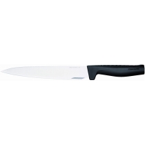 Кухонний ніж для м'яса Fiskars Hard Edge, 21.6см, нержавіюча сталь, пластик, чорний