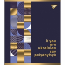 Зошит 48 аркушів, клітинка, "Palyanytsya" мат. ВДЛ+ УФ-спл+Pantone Gold