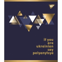 Зошит 48 аркушів, клітинка, "Palyanytsya" мат. ВДЛ+ УФ-спл+Pantone Gold