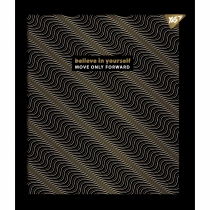 Зошит 24 аркушів, лінія, "Good vibes" мат. ВДЛ+ УФ-спл+Pantone Gold