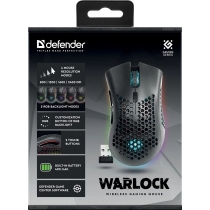 Миша Defender Warlock GM-709L RGB, Black (52709)