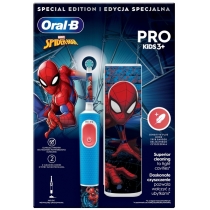 Електрична зубна щітка ТМ Oral-B Pro Kids (3+років) D103.413.2KX Spiderman типу 3708+дорожній чохол