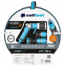 Набір для поливу Cellfast HOBBY ATS2 в комплекті шланг 1/2” 20м 6 шарів -20…+60°C зрошувач комплект